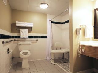 Accessible In Room Bathroom at AmericInn of Okoboji