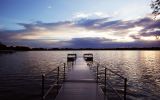 Dock on Lake Okoboji at Sunset