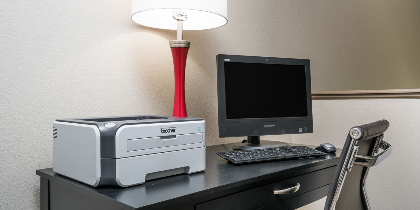 A Desktop Computer Sitting On Top Of A Desk